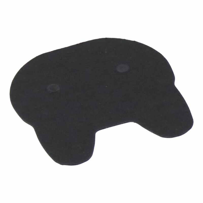 การ์ดแสดงผลต่างหูรูปแมวกระดาษคราฟท์สีดำที่ใส่ตุ้มหูสีขาวน้ำตาลต่างหูแบบ DIY การ์ด