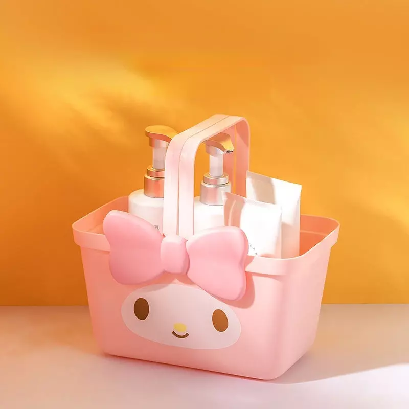Sanrio Cinnamoroll Kuromi My Melody Warenkorb Kleinigkeiten Snack Lagerung Korb Anime Waschen Korb mit Ablauf Kawaii