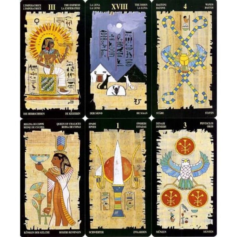 78 piezas cartas de Tarot egipcias, 10,3x6cm
