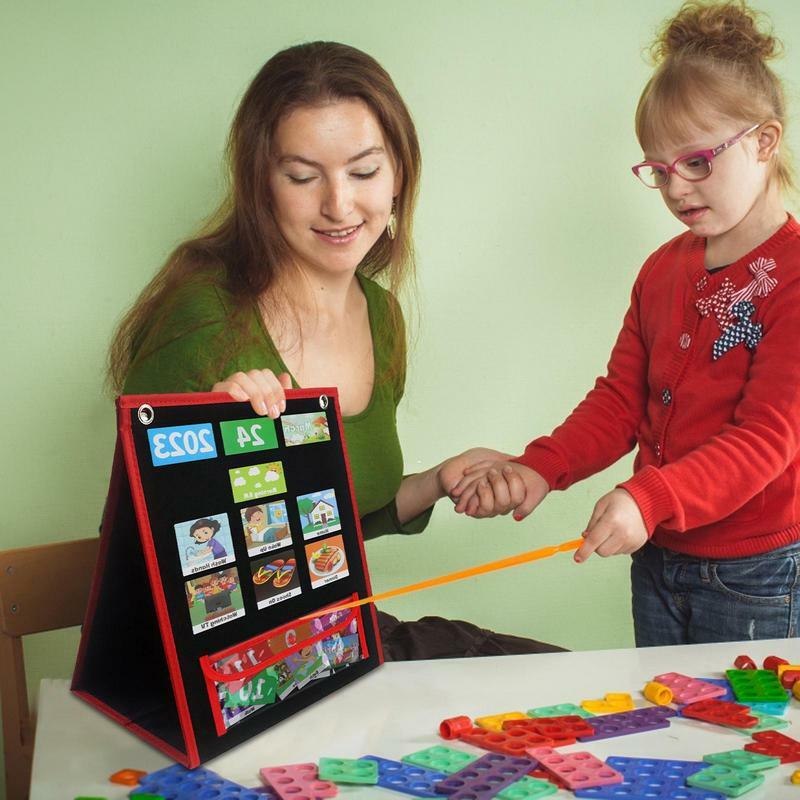 Детский визуальный график с календарем обучающие материалы для аутизма детский визуальный поведенческий инструмент Монтессори обучающие игрушки