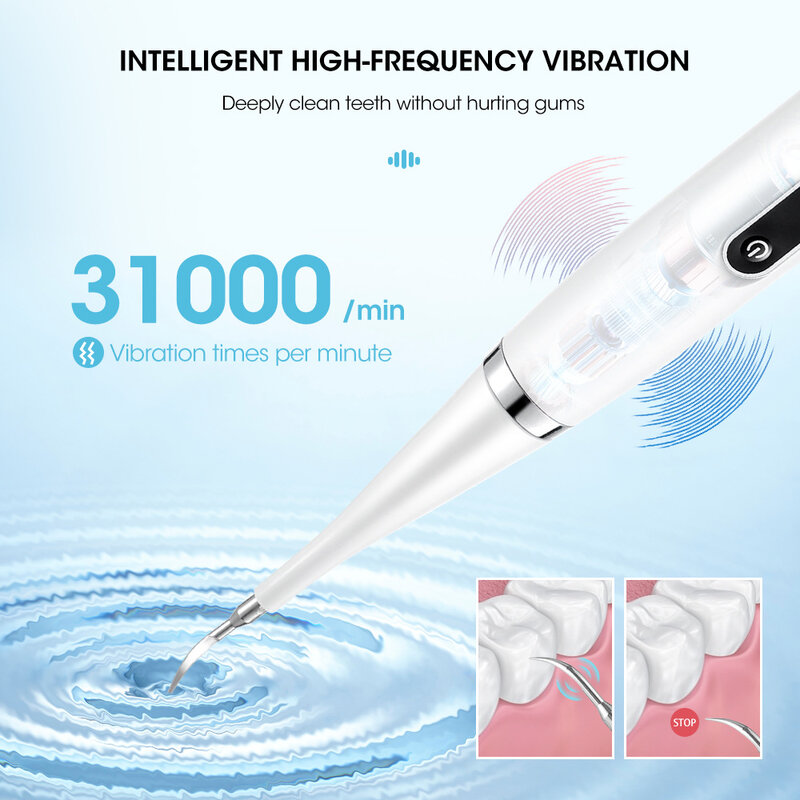 Pembersih gigi elektrik Set Home kosmetik, batu pembersih gigi pemutih IPX6 tahan air