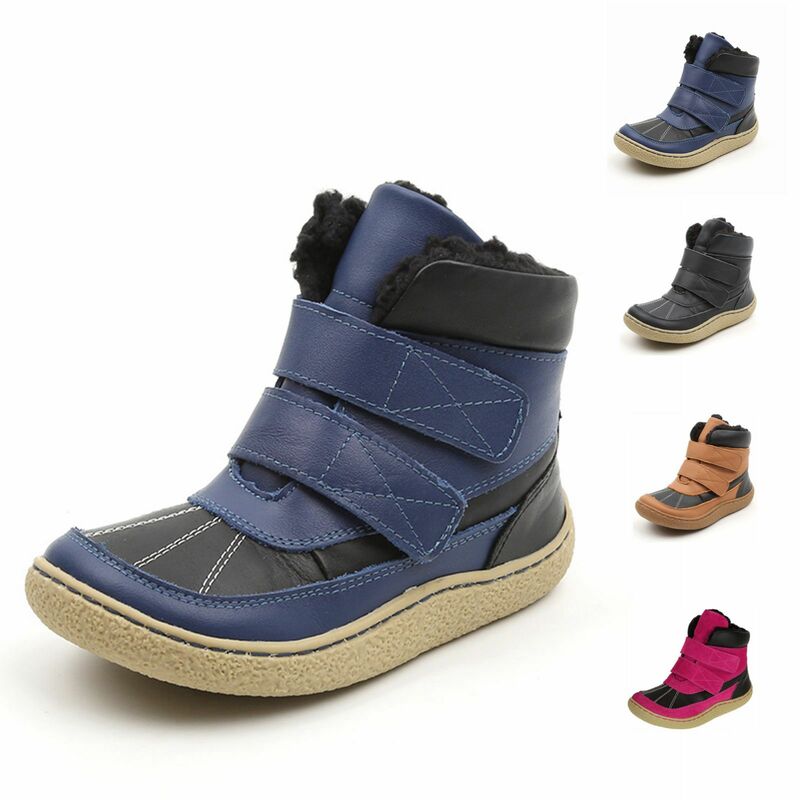 COPODENIEVE Top Marke Barfuß Echtes Leder Baby Kleinkind Mädchen Jungen Kinder Schuhe Für Mode Winter Schnee Stiefel
