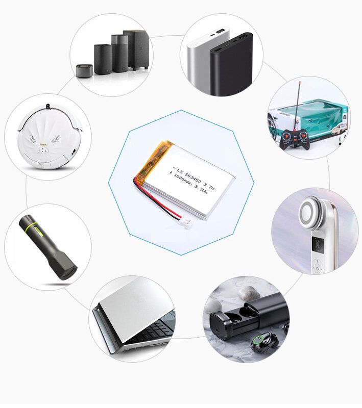 Batterie Lithium polymère Rechargeable, 503450/523450 mAh, 1000 V, pour PS4, appareils photo, GPS, haut-parleurs Bluetooth, 3.7V, 3.7