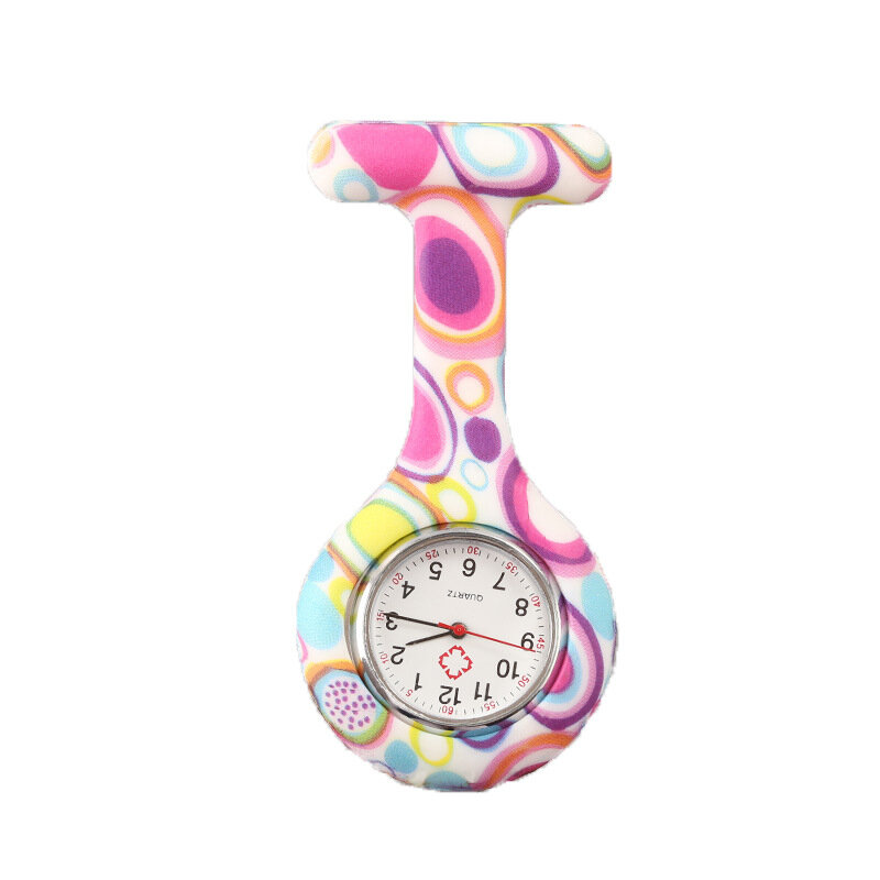 10pcs/lot Fob Watch for Nurses Silicone Pocket Watches Brooch Tunic Clock for Nurses Doctor Medical Reloj De Bolsill Wholesale