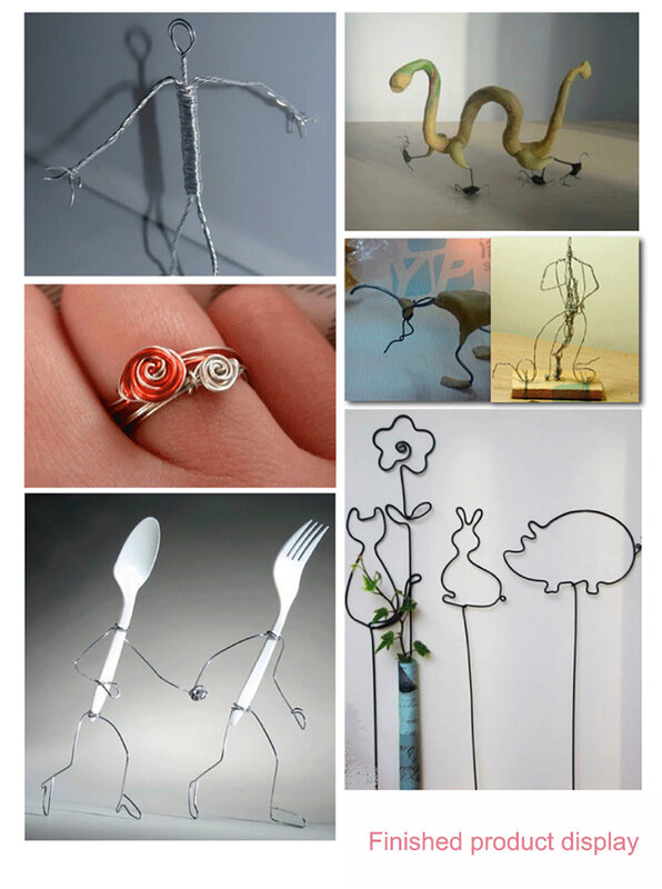 Fio de ferro galvanizado para escultura artesanal, acessórios DIY Hardware, fio de aço fino, 10m, 0.8mm, 0.95mm, 1.2mm, 1.4mm