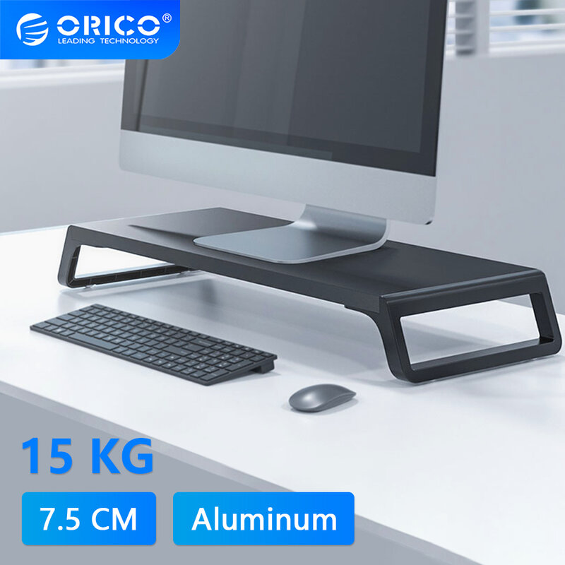 ORICO Desktop Aluminum Monitor Stand Riser Universal Computer Holder Bracket Stand Organizer for PC Laptop MacBook Home Office