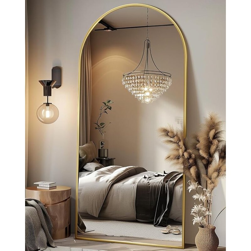 Напольное Зеркало большого размера 71 х30 дюймов, отдельно стоящее зеркало, полноразмерная Золотая мебель для гостиной, дома