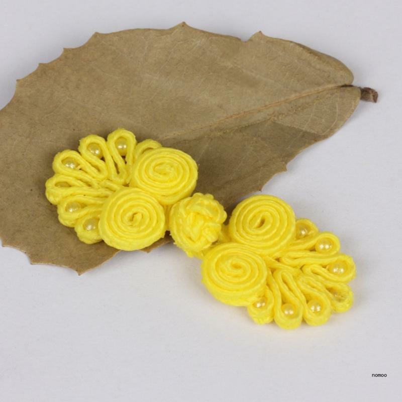 Handgefertigter chinesischer Knotenknopf mit sieben Perlen, Bandverschluss, Tang-Kostüm, DIY-Handwerk