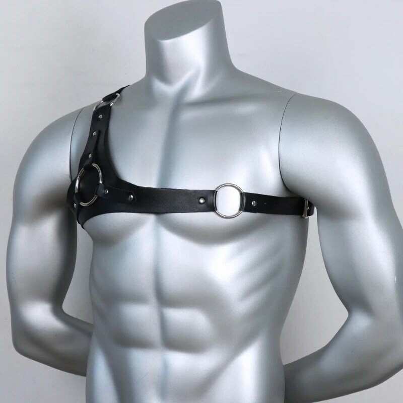 Brazalete cuero PU, brazalete Simple para parte superior del brazo, soporte ajustable para manga camisa, pulsera negra,