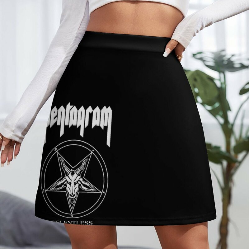 Pentagramme-Mini jupe sans relâche pour femme, sexy, courte, validée, vêtements d'été