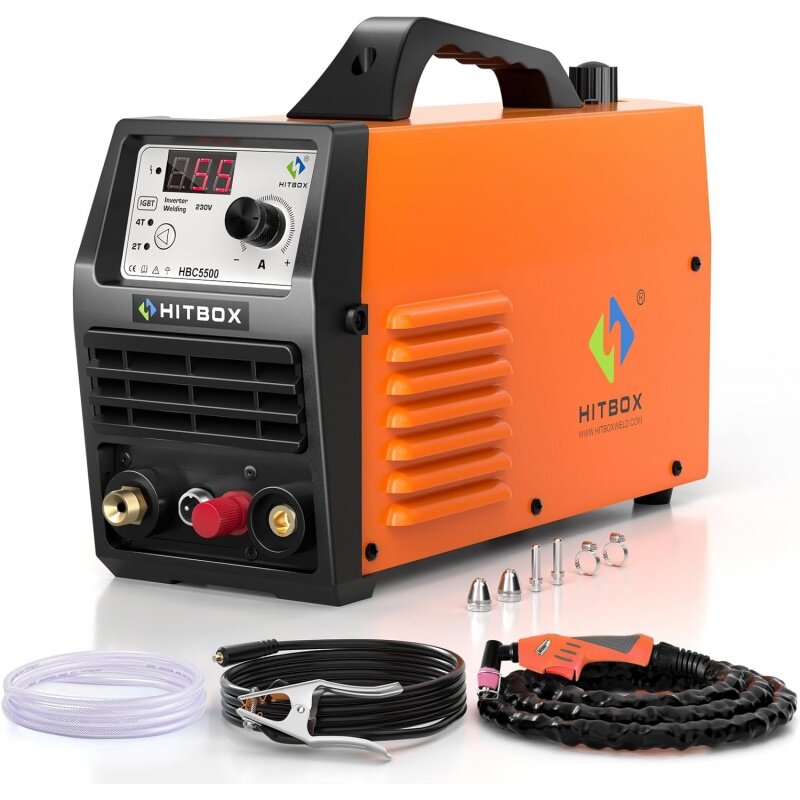 Hitbox pemotong plasma 55amp, mesin pemotong plasma tanpa sentuhan frekuensi tinggi dengan 110V/220V tegangan ganda di
