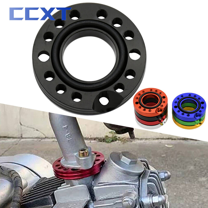 ATV Motorcycle CNC Carb Karburator Inlet Manifold Adjuster Universal Flange Spinner Plate Adaptor untuk Yamaha Honda Kawasaki Dll