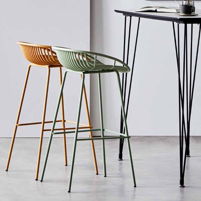 Современный минималистичный офисный высокий барный стул в скандинавском стиле для гостиной, обеденный металлический игровой стул для улицы, мебель для кемпинга, мебель для бара