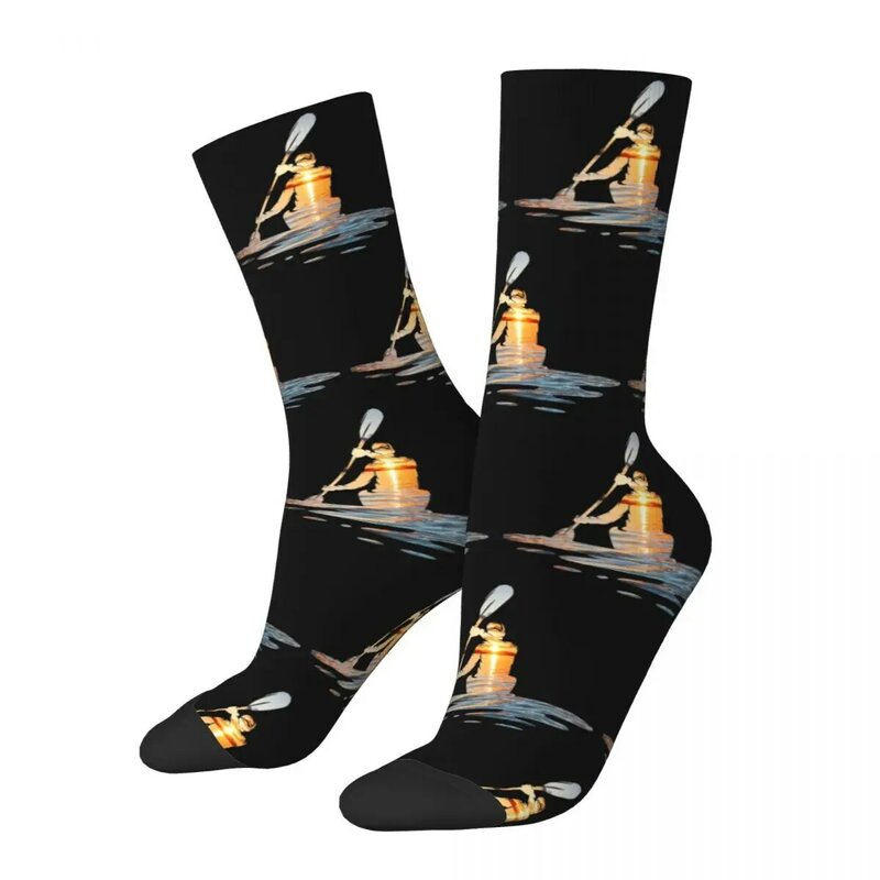 Sea Kayak Sport Kayaking Outfits Men Women Socks Compression Sunset Kayaker Sport Middle Length Socks Soft Small Gifts