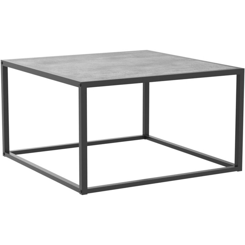 Mesa de centro pequeña cuadrada, mesas de centro modernas para espacios pequeños, mesa de centro baja para EE. UU.