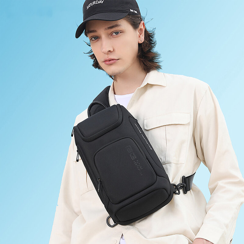Resilver Sling Bag, portátil, multifunções, curta viagem Messenger Chest Pack, desgaste resistente a riscos