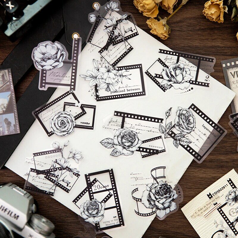 8Packs/Lot Tijd En Eerdere Evenementen Serie Retro Creatieve Decoratie Diy Huisdier Stickers