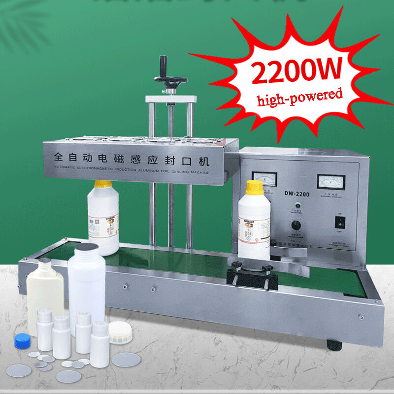 자동 연속 전자기 유도 오일 배럴 꿀 알루미늄 호일 병 밀봉 기계, 220V