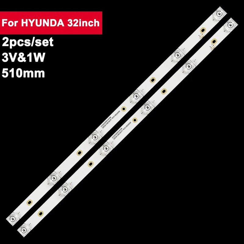 Светодиодная лента для подсветки HYUNDA 6LED 32 дюйма 510 мм, 2 шт., квадратные линзы F32d7000c CC02320D510V09 CC02320D510V06 32E20 2X6 6S1P 0D20 5,0