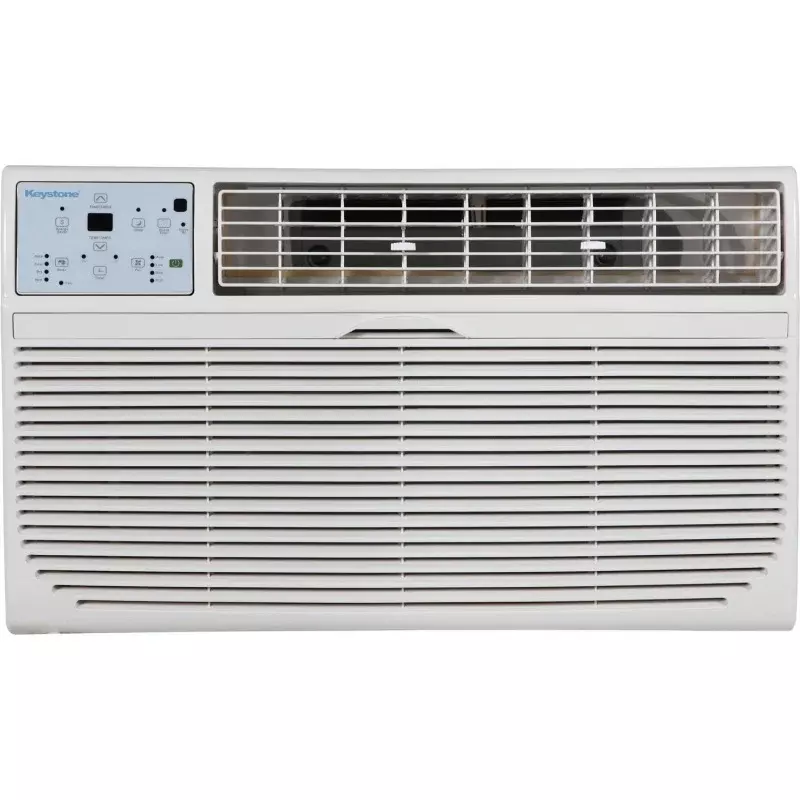 Keystone 10,000 BTU 230V wall mounted air conditioner & dehumidifier with remote control-quiet Wall AC unit for bedroom, B