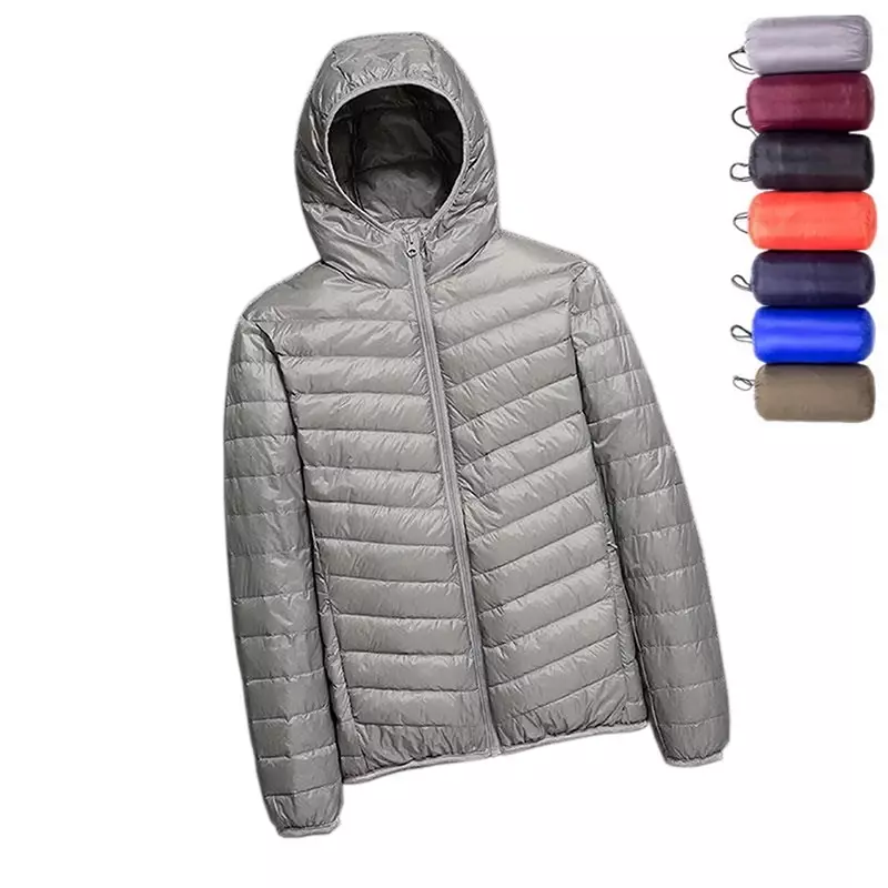 Autumn and Winter Warmth 90 White Duck Down Ultra Light Jacket Men's Classic Basic Men's Down Jacket  Jacket Portable Jacket2023