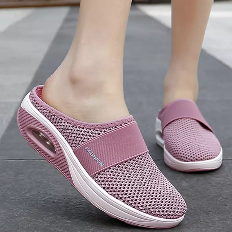 Buty damskie 2023 gorąca wyprzedaż podstawowe klapki damskie oddychające zwykłe kapcie damskie buty na koturnie Plus Size buciki damskie