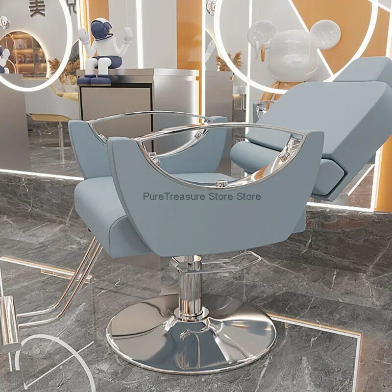 Kapperstoel-Chaise de barbier en spandex personnalisée pour hommes, équipement de jeu, maquillage, beauté, inclinable décoratif