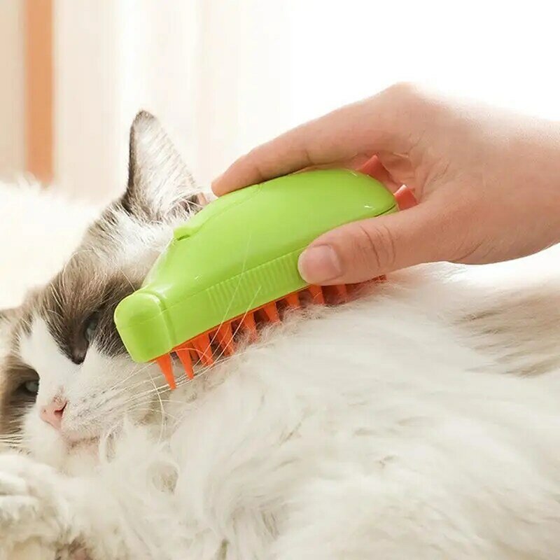 3 In1 Steamy Cat Brush Banana Pet Hair Removal Brush Pet Comb Massage Brush Rechargeable Cat Hair Electric Brush Pet Accessories