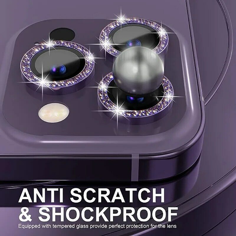 Osłona obiektywu aparatu do iPhone'a 11 12 13 14 15 Pro Max Mini 9H szkło hartowane folia ochronna 14/15 Plus metalowy pierścień