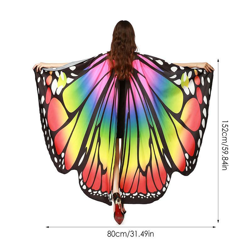 Костюм с крыльями бабочки для взрослых, карнавальные костюмы, костюм с крыльями бабочки, пончо для Хэллоуина, маскарадный костюм для вечеринки, косплей