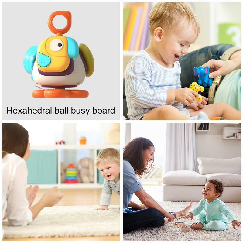 Montessori kubus sibuk suara Fidget Mainan Edukatif Fidget mainan prasekolah permainan untuk 1 2 3 tahun hadiah anak-anak untuk anak laki-laki perempuan
