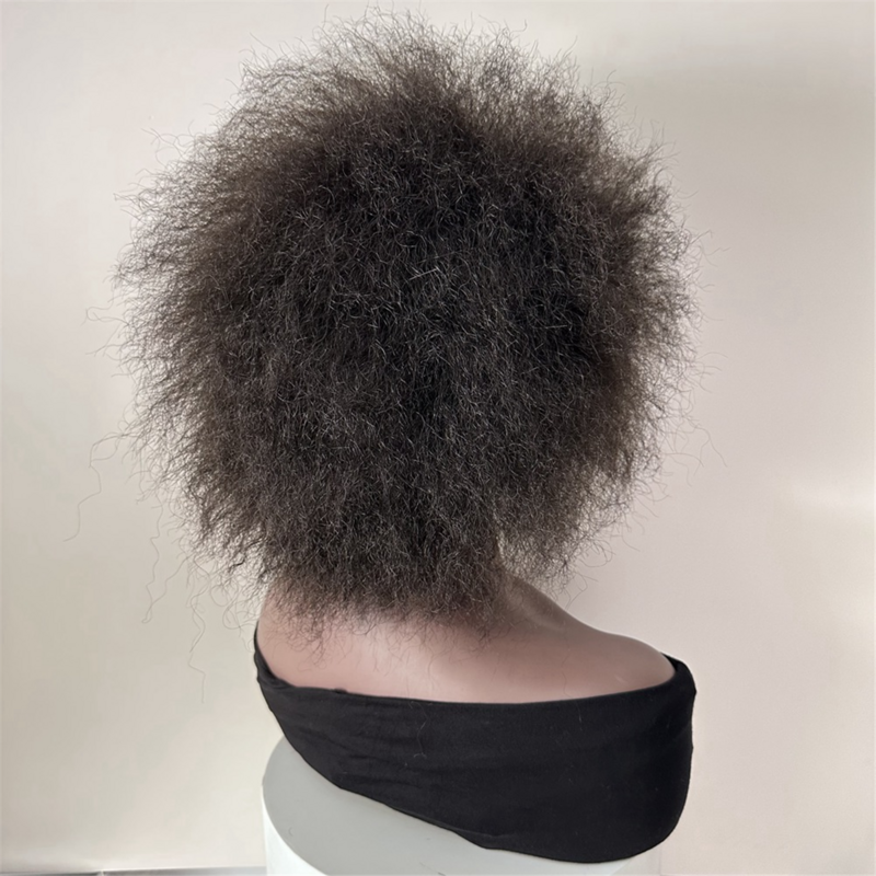 Wig keriting pendek untuk wanita Wig Natural hitam Wig keriting pendek, C