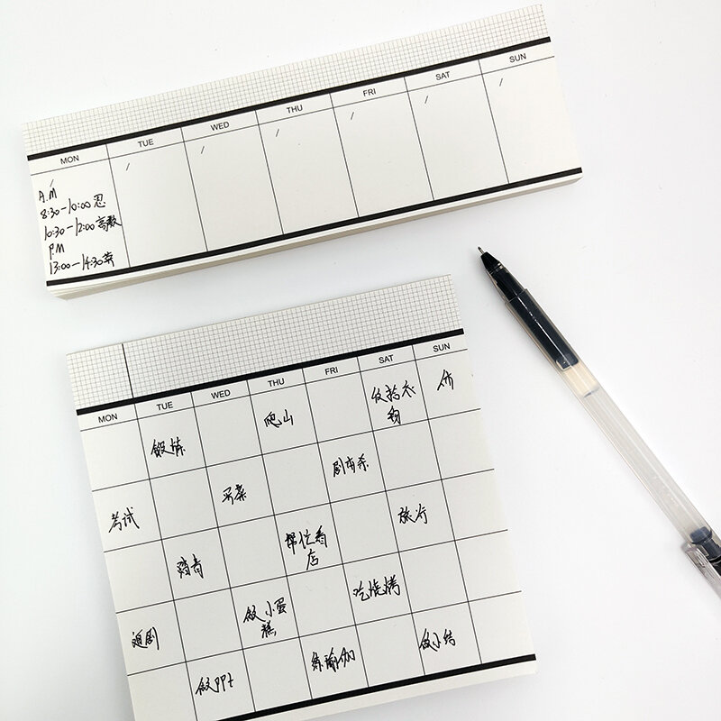 KindFuny-Bloc de notas Simple, cuaderno rasgado, no pegajoso, decoración Kawaii, notas adhesivas, cuenta, Mensaje, papel para hacer lista