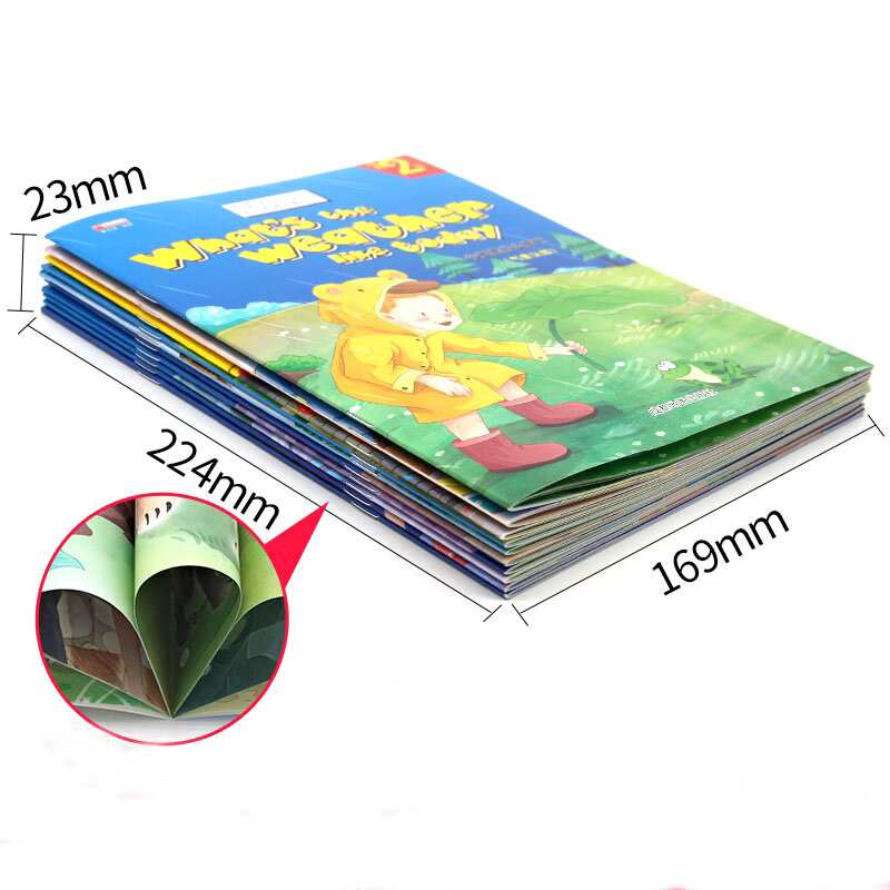 custom Softcover children book printing learning English words kids story book customized your design books for kid