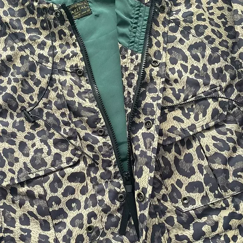 Klassischer Hip Hop Kapital Kountry Jacke Parkas Männer Frauen antike hochwertige schwere Stoff Leopard verdicken Jacken Coatsgoth