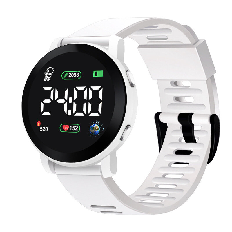 Reloj Digital deportivo para niños y niñas, pulsera de silicona cuadrada con pantalla LED, resistente al agua