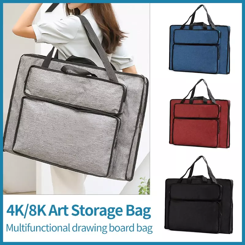 방수 나일론 드로잉 가방, 간단한 페인팅 보드 가방, 아티스트 학생 스케치 도구, 미술 세트, 미술 용품, 4 색 8K, 4K