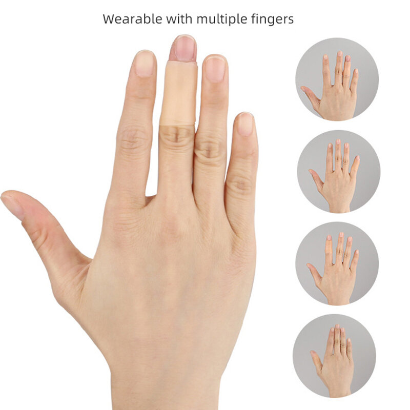 Remendo protetor do dedo do silicone respirável, envolvendo a compressão, impermeável, alívio das dores do dedo, atadura macia