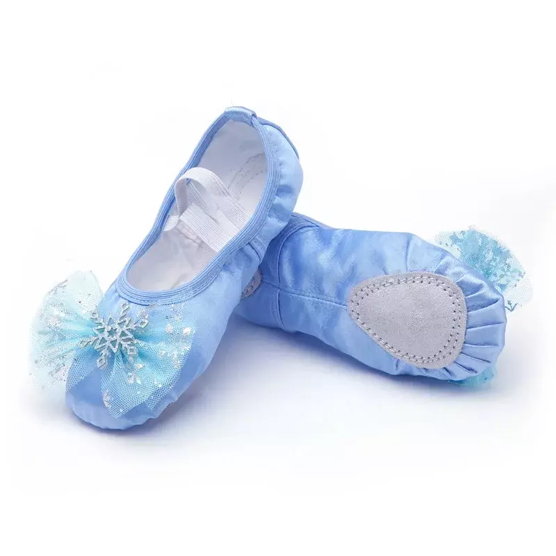 Zapato de Ballet de suela suave para niñas, zapatos de ejercicios de bailarina china con garra de gato, Baile de Princesa encantadora