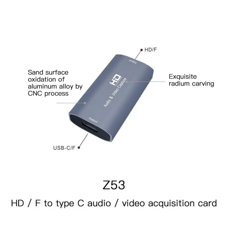 كاميرا فيديو من سبائك الألومنيوم متدفقة للخارج ، متوافقة مع HDMI ، USB ، 5 بطاقات اقتناء ، 60 إطارًا في الثانية ، 4K ، جديدة