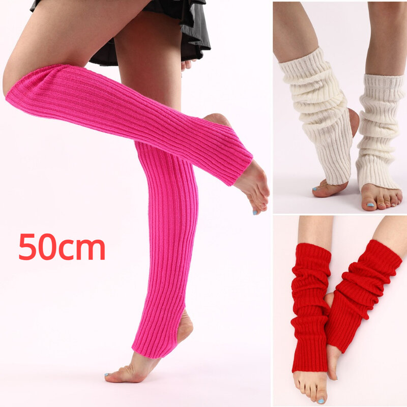 Soft Knitted Leg Cover Body Cover Yoga Socks Dance Leggings Exercising Leg Hose Warmers Female Sports Protection Knee Sleeve