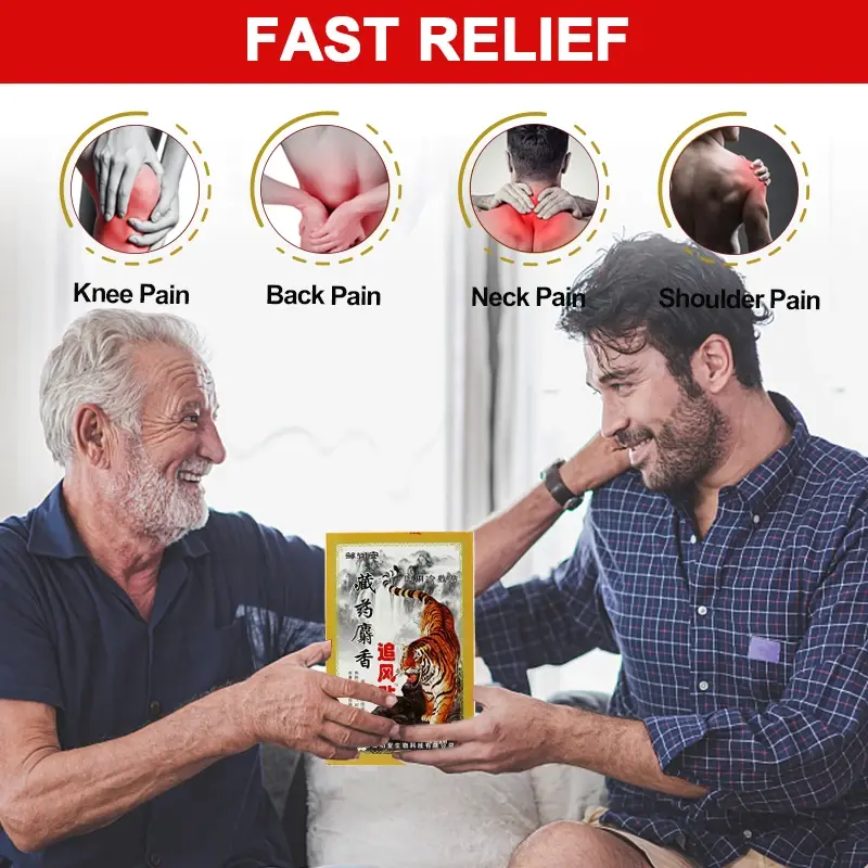 80Pcs Tiger Pain Relief Patch artrite cerotti medici lombari rimozione assistenza sanitaria Back Neck artritic Pain Relief Patch