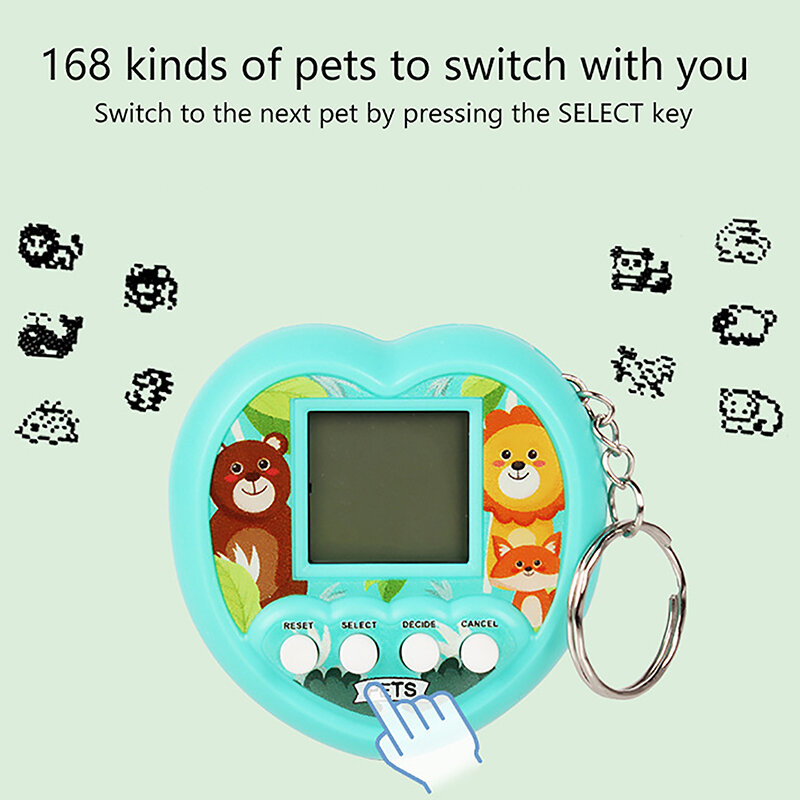 Eletrônico Nostálgico Animais Brinquedos, Tela Digital, E-Pet Color, HD Xmas Gift in One, Virtual Cyber Pet, Brinquedo Interativo para Crianças, Engraçado