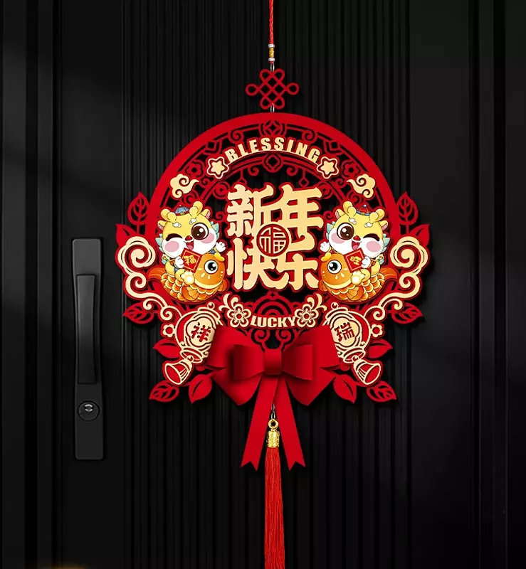 Nowy rok błogosławieństwo wisiorek salon dekoracja drzwi nowy rok sceniczne układ dekoracje wiszące wiosenny materiały świąteczne