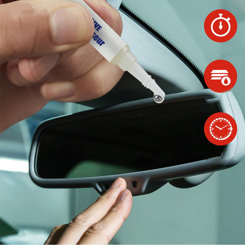 Kaca Spion Mobil Perekat Kekuatan Profesional Lem Permanen Otomotif DIY Perbaikan Aksesori Ikatan untuk Kaca & Logam