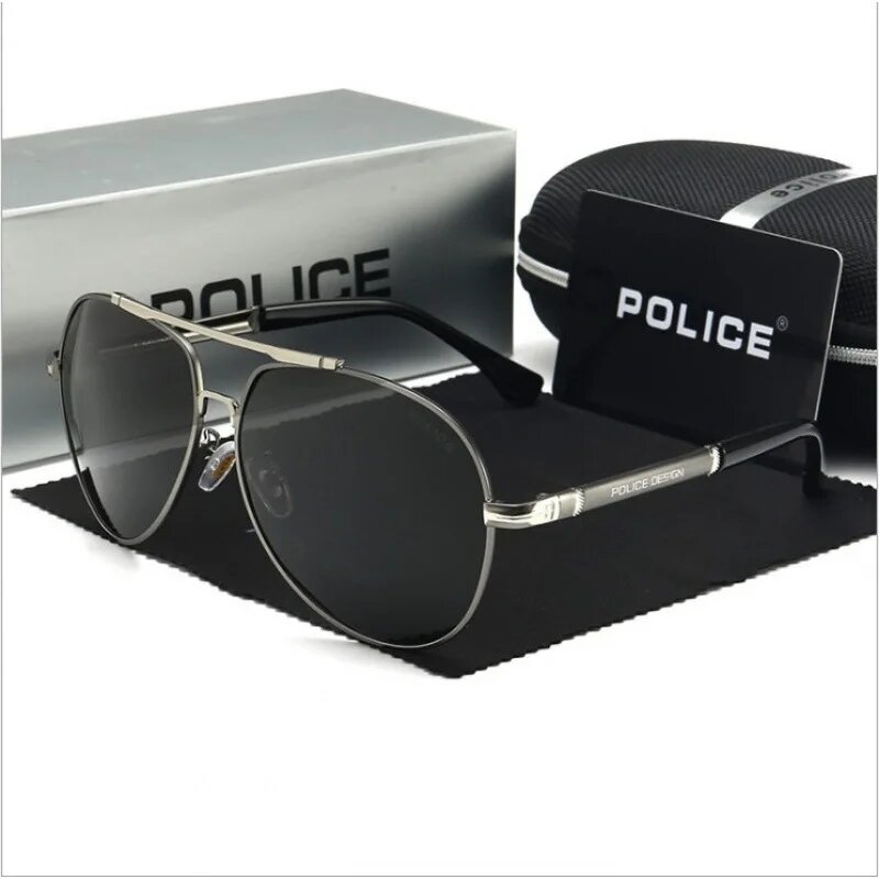 Новые полицейские уличные очки поляризационные солнцезащитные очки большая оправа для вождения устойчивые к ультрафиолетовому излучению солнцезащитные очки высокой четкости
