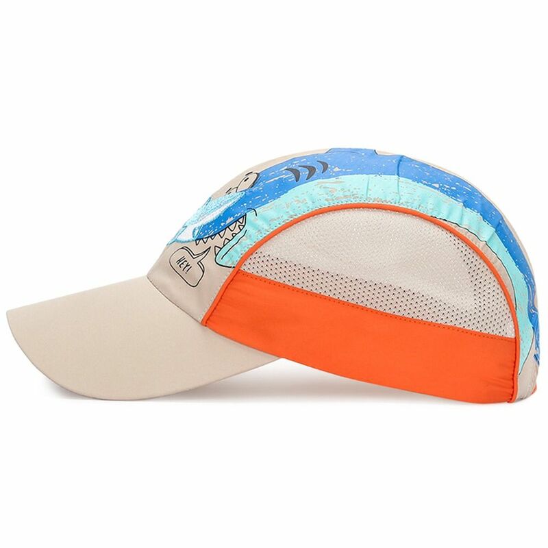Breathable Kid Baseball Hat Cute Quick Drying Cartoon Print Children Snapback Cap Mesh Adjustable Sun Hat
