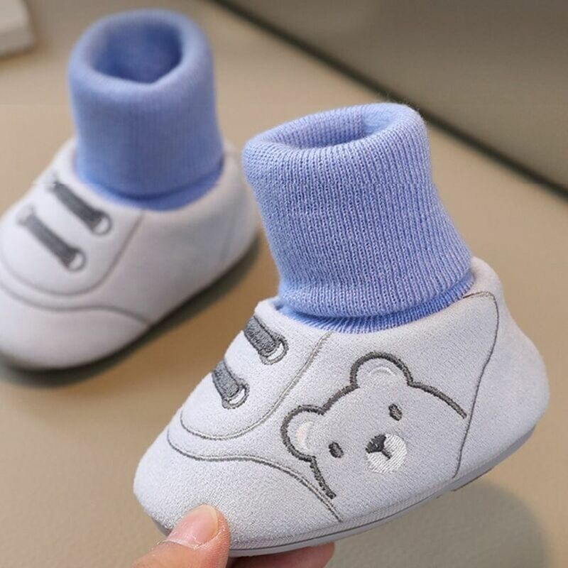 Soft Anti-slip Footwear New Knitting Wear-resistant Slipper Socks Cartoon Printed Indoor Walking Socks