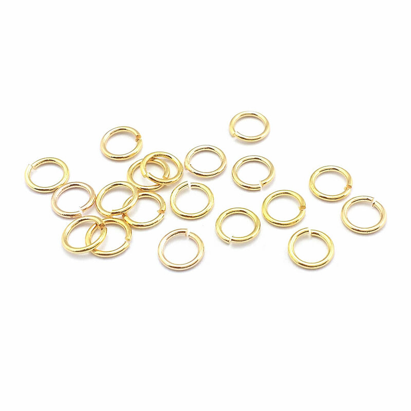 Золотистые переходные кольца, 3*0,5 мм, 4*0,7 мм, 5*0,8 мм, 6*0,9 мм, 8*1,2 мм, 10*1,2 мм, 24K, раздельные кольца, принадлежности для изготовления ювелирных изделий