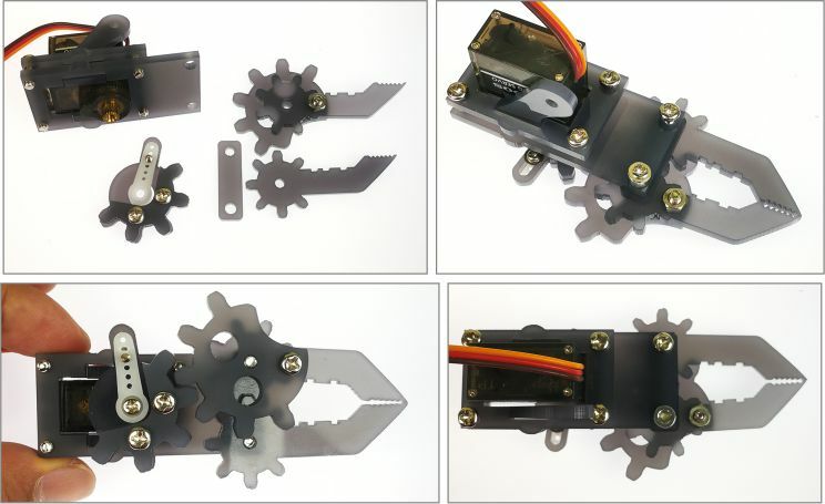 Sg90 Mg 90S 4 Dof Unassembly Acryl Mechanische Arm Robot Manipulator Klauw Voor Arduino Uno Maker Leren Diy Kit Rc Robotarm